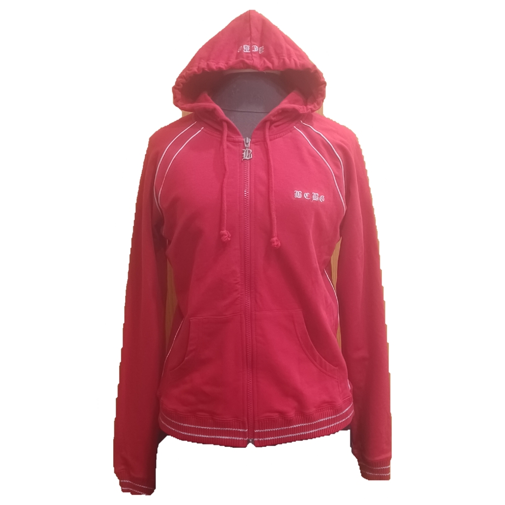 BCBGMaxAzria Red Hooded Track Jacket and Pants.